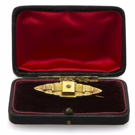 Antieke 9 karaats gouden broche Birmingham 1890 Blog Zilver.nl