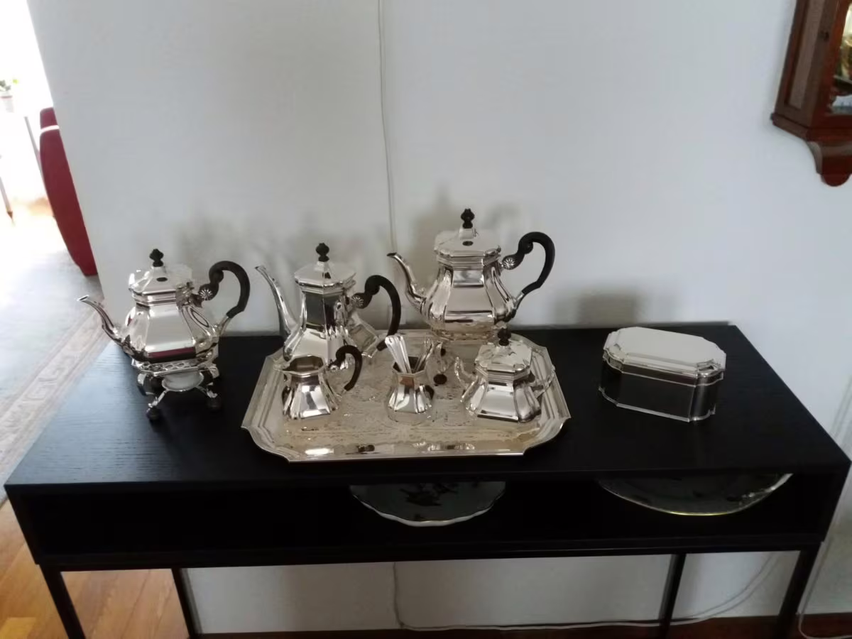 Versailles bolpas zilver mokkaservies