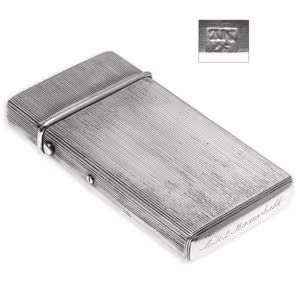 antieke zilveren sigarenkoker gemaakt in de 19e eeuw