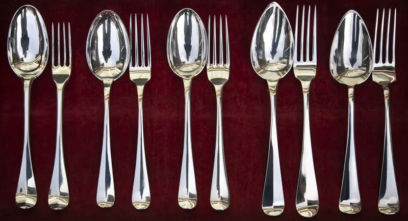 zilveren bestek in Haags lofje of Hollands glad bij Zilver.nl