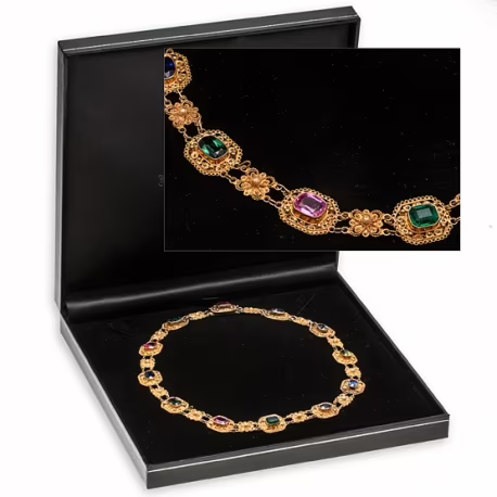 Antiek gouden bootjescollier