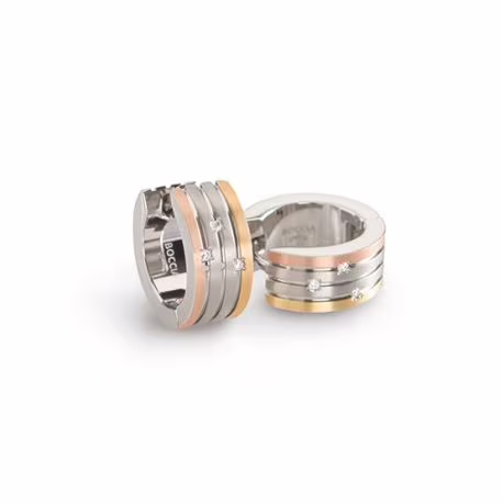 Boccia titanium oorringen met diamantjes.