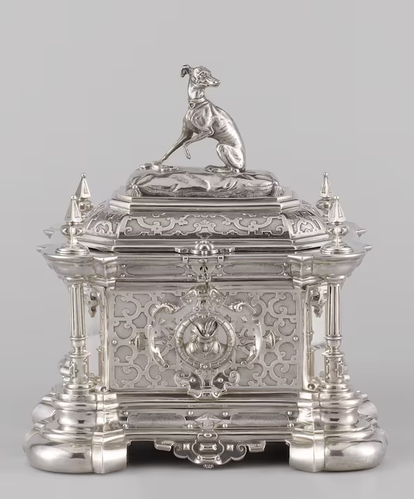Zilveren juwelenkist van de wereldtentoonstelling in Crystal Palace Londen