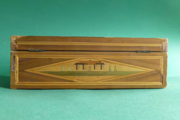 Naaidoosje van “Stro-ware”, ca 1850