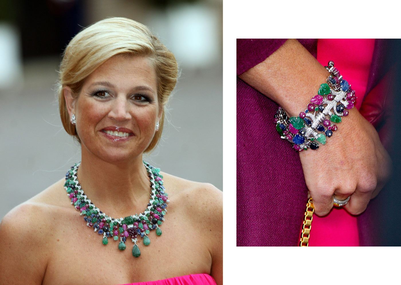 Koningin Maxima met het tutti frutti collier met de armband Blog Zilver.nl