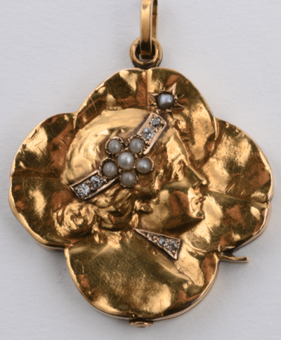 Klavertje vier gouden hanger medaille bijoux Blog Zilver.nl