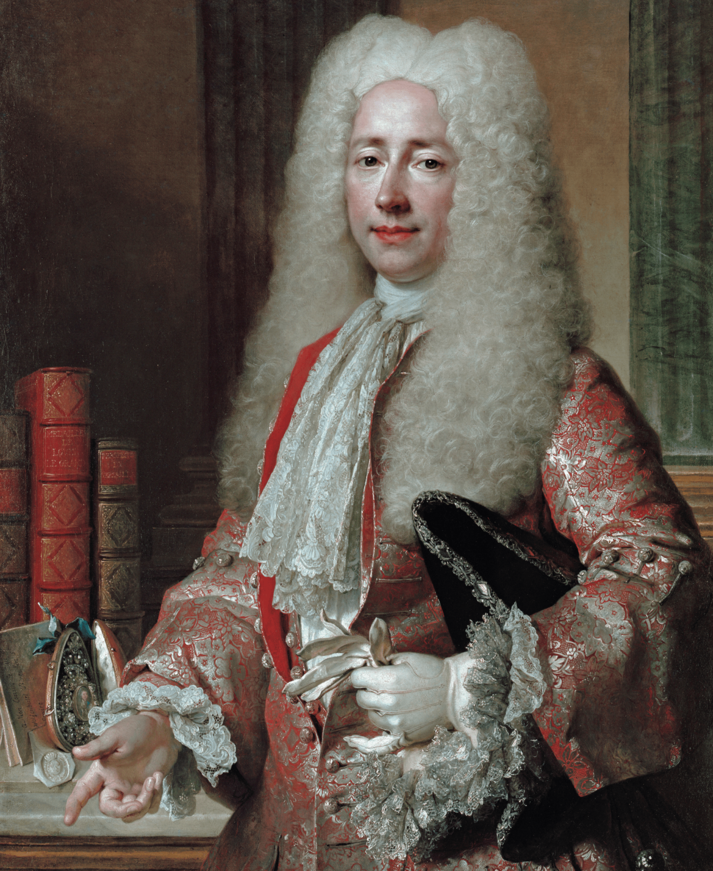 Portret van Konrad Detlef, graaf von Dehn, 1724, door Nicolas de Largillière. Blog Zilver.nl
