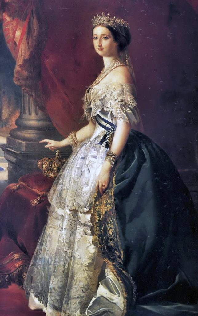 Portret van keizerin Eugénie door Franz-Xaver Winterhalter 1855. Blog Zilver.nl
